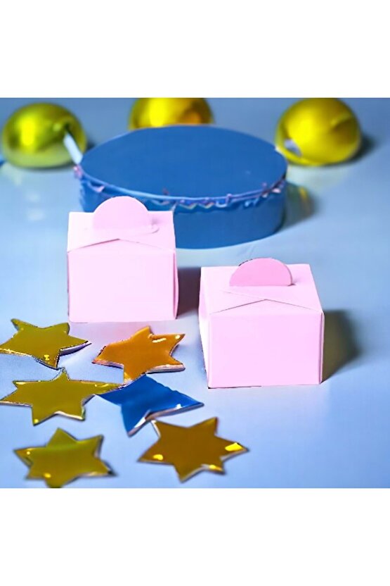 Lokum Kutusu - Küp - Pembe 50li