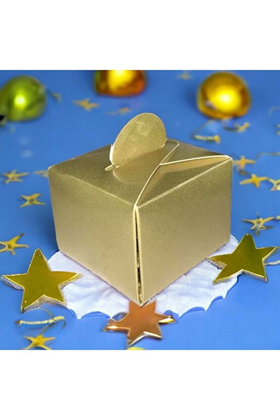 Lokum Kutusu - Küp - Gold 50li