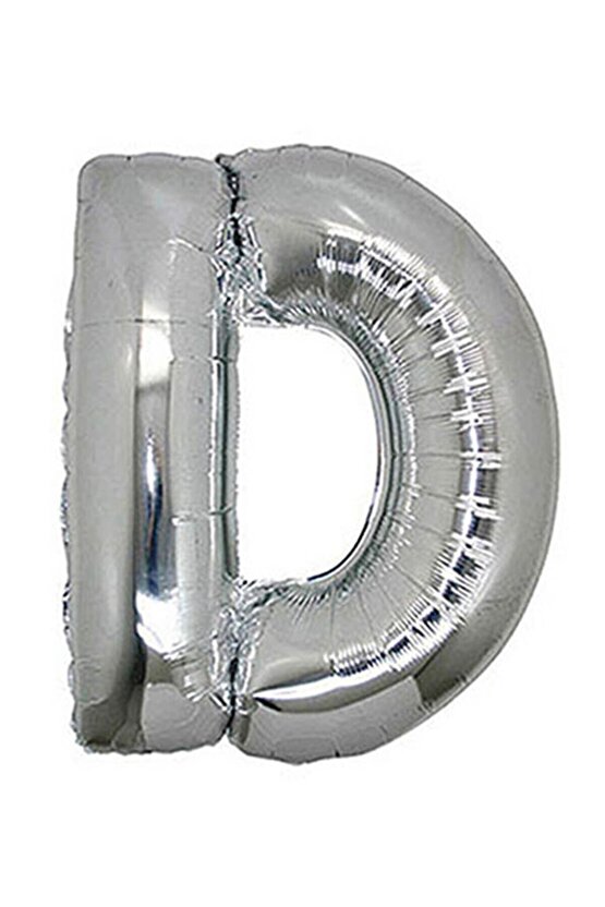 D Harf Silver Folyo Balon Harfli Balon 100 Cm Dev Boy