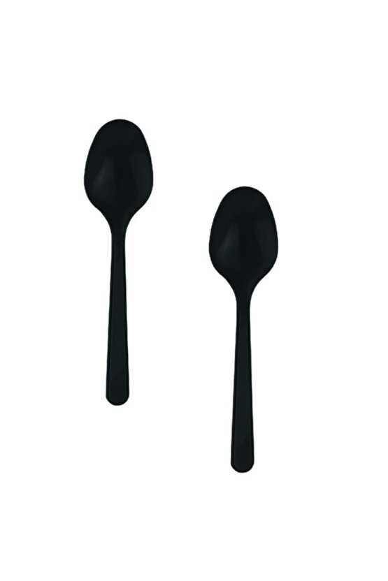 Siyah Plastik Kaşık 25 Li