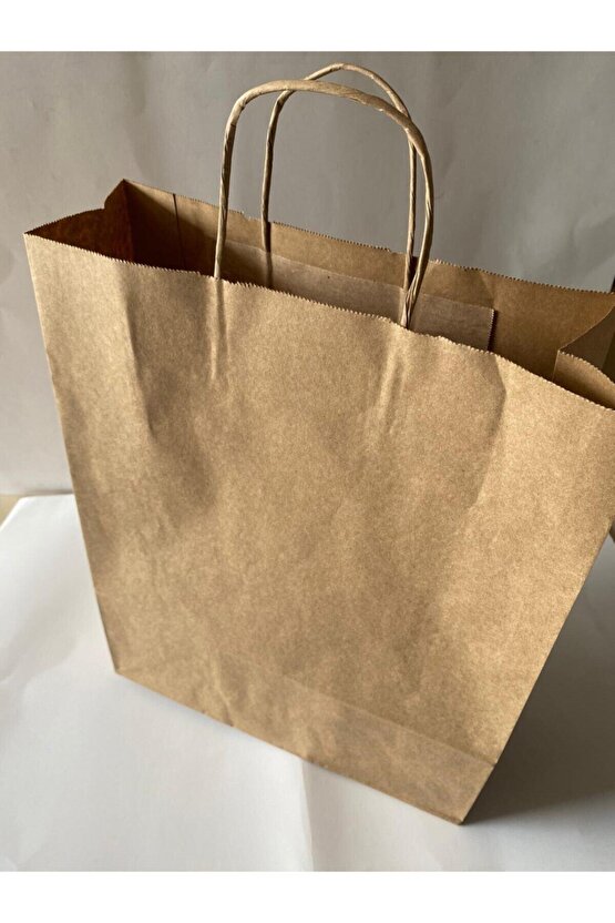 Burgu Saplı Kraft Çanta-kraft Poşet (25 Adet) 41-31-12