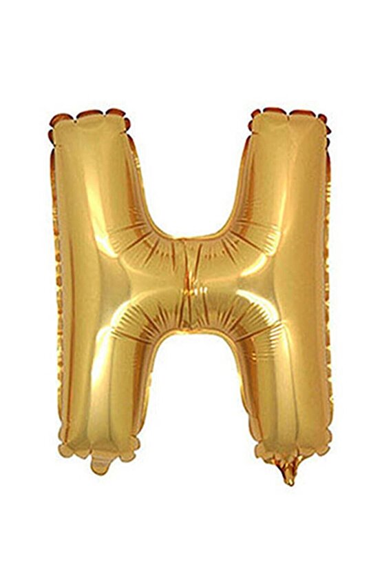 H Harf Gold Folyo Balon Harfli Balon 100 Cm Dev Boy