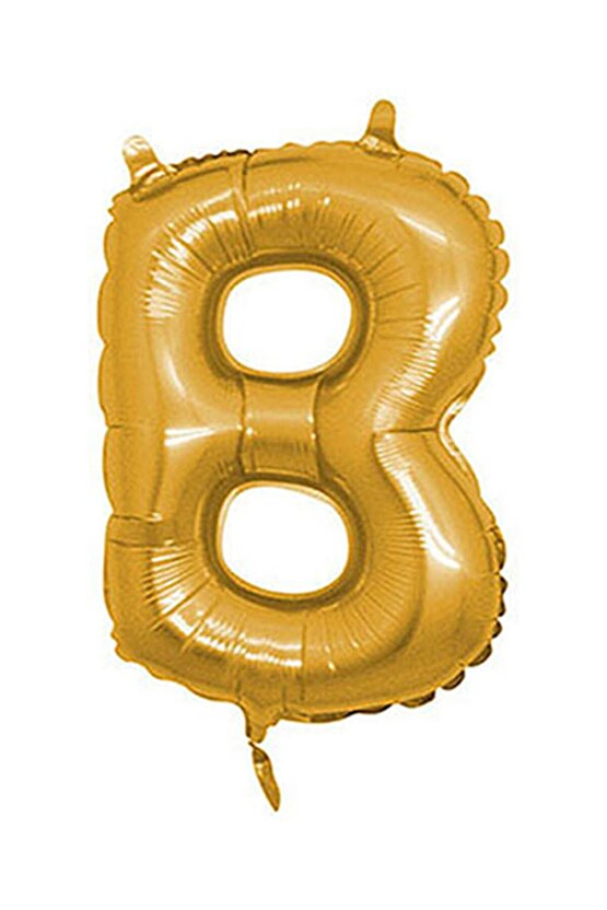 B Harf Gold Folyo Balon Harfli Balon 100 Cm Dev Boy