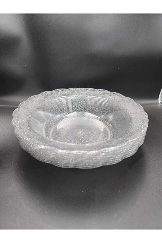 Mika Lüks Plastik Kase Simli Gümüş 10 Adet