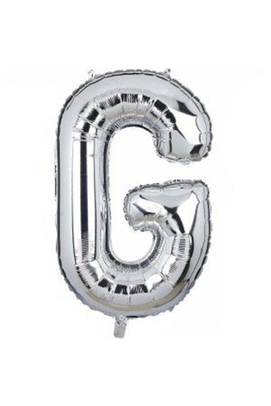 G Harfi Folyo Gümüş Harf Balon 100 cm