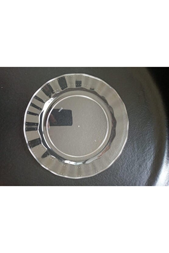 Plastik Tabak Lüks 22cm - 6 Adet -sert Mika Renkli Parlak