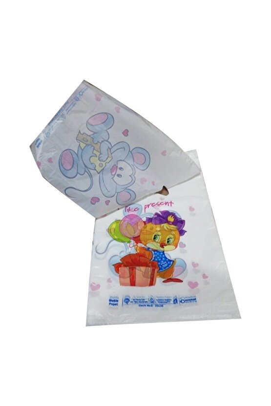 Karışık Desenli Blok Poşet 20x30 Cm 100lü