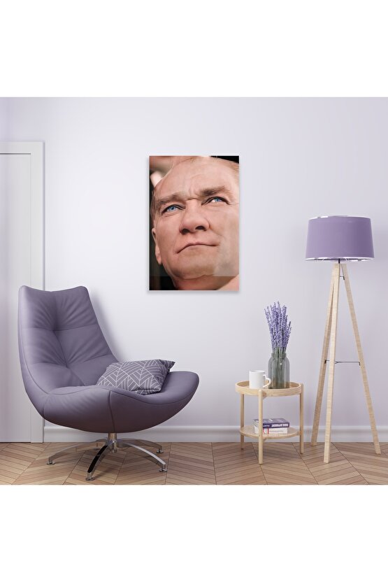 Atatürk Model 9 Cam Tablo Duvar Dekoru