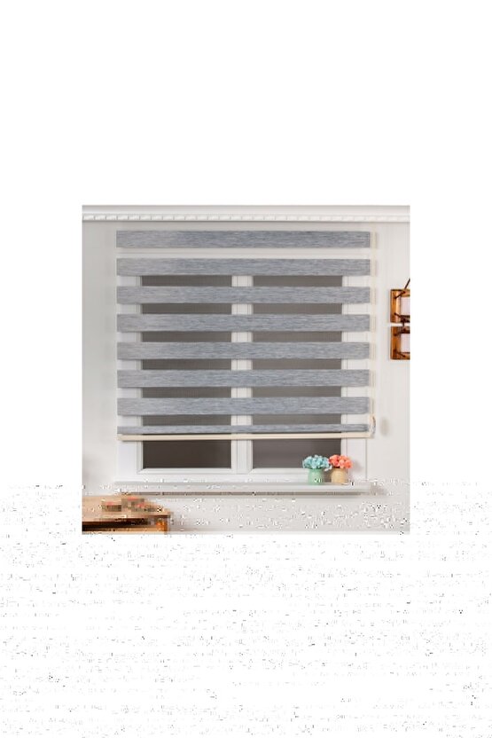 Gri Bambu Zebra Stor Perde