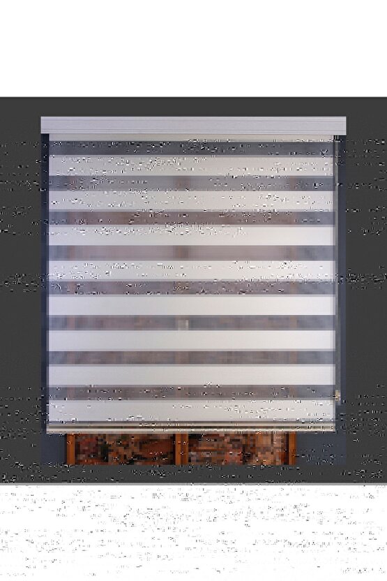 Micro Plise Beyaz Zebra Perde