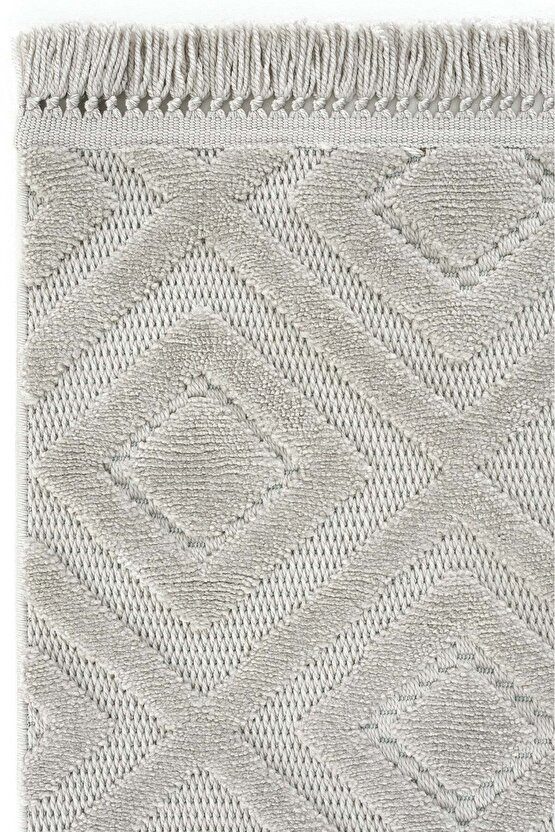 Dizayn Kaymaz Taban Koridor Halısı Kesme Yolluk Mutfak Halısı Modern Salon Halısı 1089 GRİ