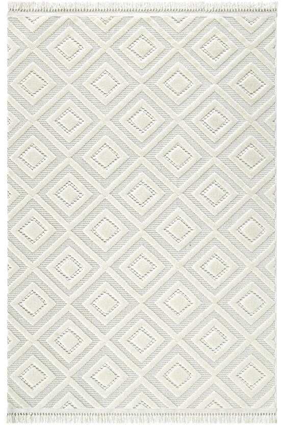 Dizayn Kaymaz Taban Koridor Halısı Kesme Yolluk Mutfak Halısı Modern Salon Halısı 1089 KREM