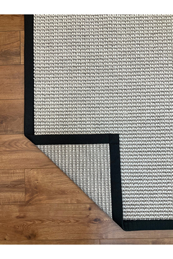 Kumaş Bordür Gri Bukle Antrasit Bordür  Halı Salon Koridor Mutfak Çocuk Odası Halısı  Kilim S267