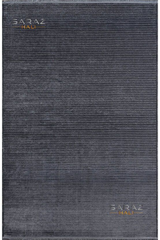 Dizayn Şönil Dokuma Kayma Yapmaz Makinede Yıkanabilir Leke Tutmaz Kesme Bohem Kilim Antrasit