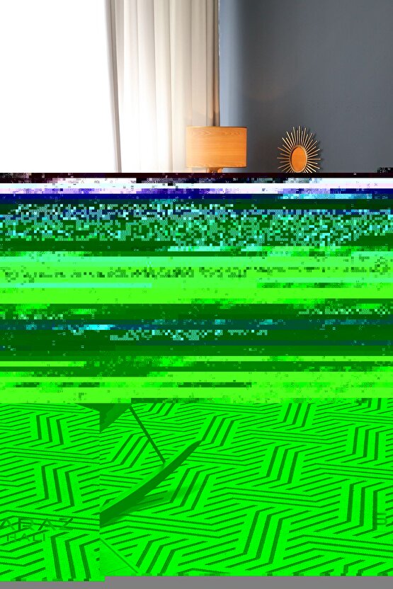 Ada Kilim Modern Salon Mutfak Koridor Kesme Yolluk Dokuma Makine Halısı zigzag krem