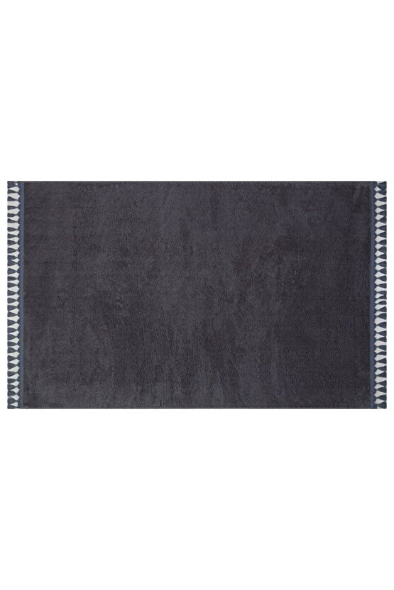 Puffy Banyo Paspas 2 Li Saçaklı Yıkanabilir Antrasit