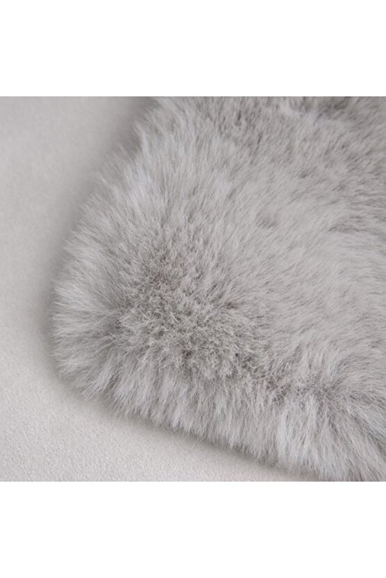 Tavşan Tüyü Post Puffy Gri