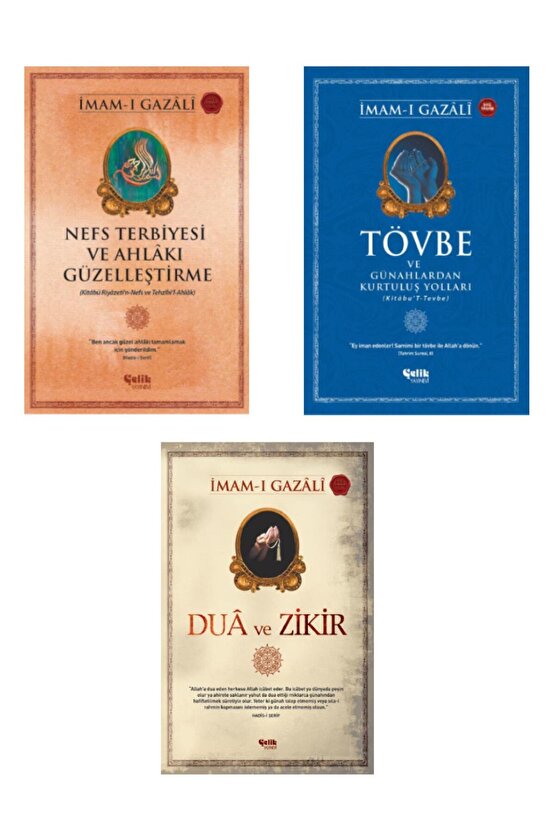 Imam-ı Gazali Seti - Nefs Terbiyesi-tövbe Ve Günahlardan Kurtuluş Yolları-dua Ve Zikir 3lü Set