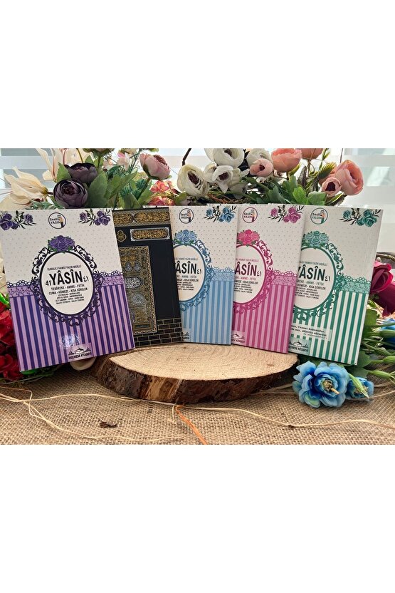 Yasin Cüzü Kitabı 50 Adet Mevlüt Seti Hac Umre Doğum Cenaze Hediyelik Telefonda Sesli Dinleme 5 Renk