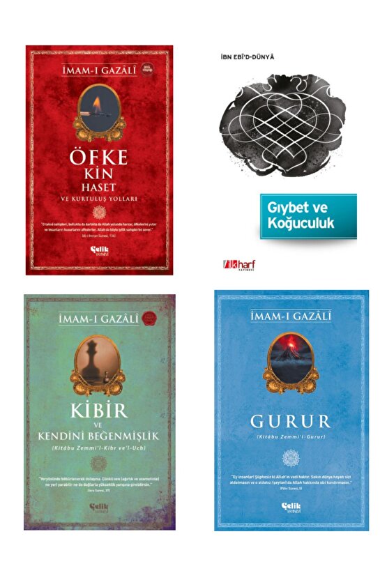 Öfke Ve Kin-gıybet Ve Koğuculuk-kibir Ve Kendini Beğenmişlik-gurur 4lü Set