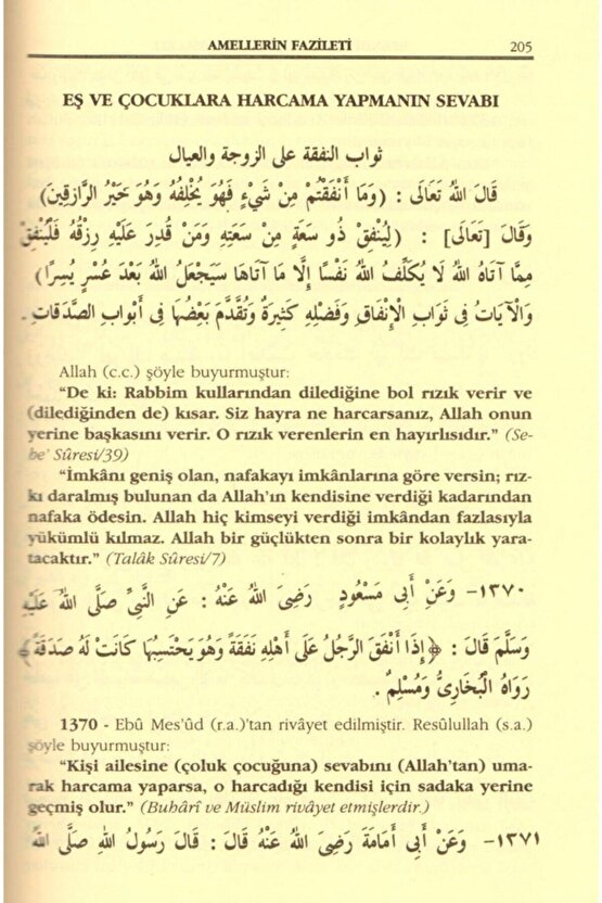 Hadislerle Amellerin Fazileti, Hafız Ebu Muhammed Şerefüddin, Ciltli, Pamuk