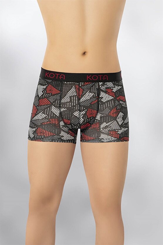 1015X6 Erkek 6lı Karışık Desen Boxer-Renkli