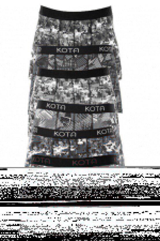 Iç Giyim Erkek Desenli Likralı Boxer Paçalı Don 6lı Paket