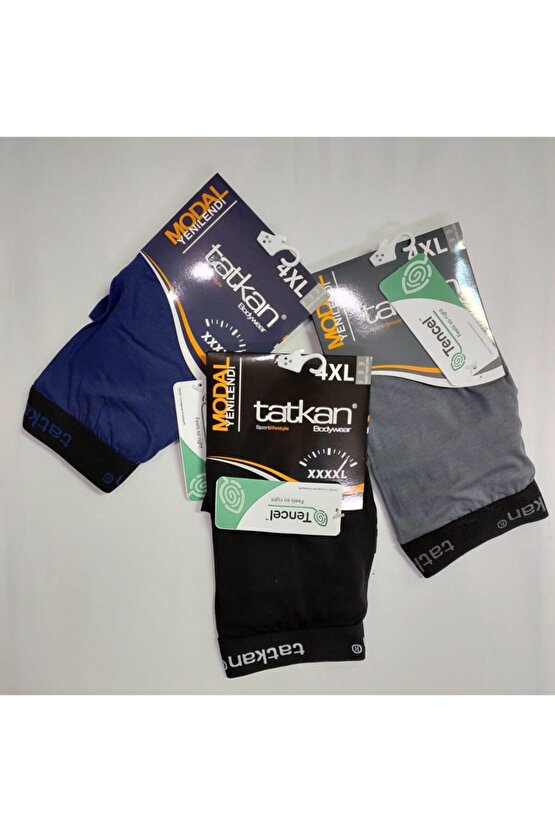 Eco Soft Modal Boxser Ekstra Battal 3 Adet