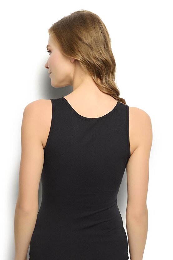 Kadın Siyah Modal Atlet 616