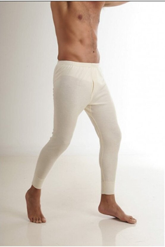 Erkek krem  Yün Alt Içlik % 75 Yün 25 Akrılık