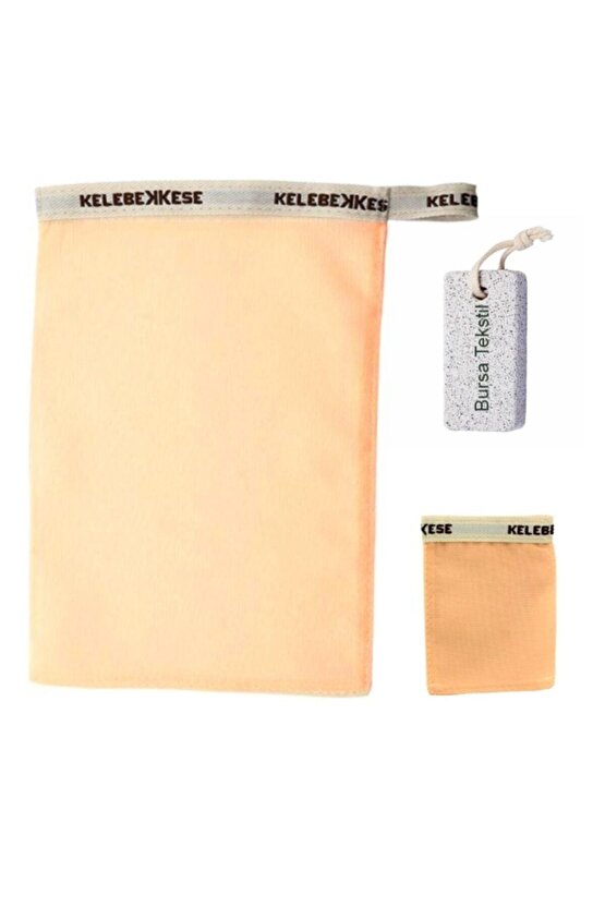 Doğal Ipek 2li Hamam Seti & Banyo Kesesi