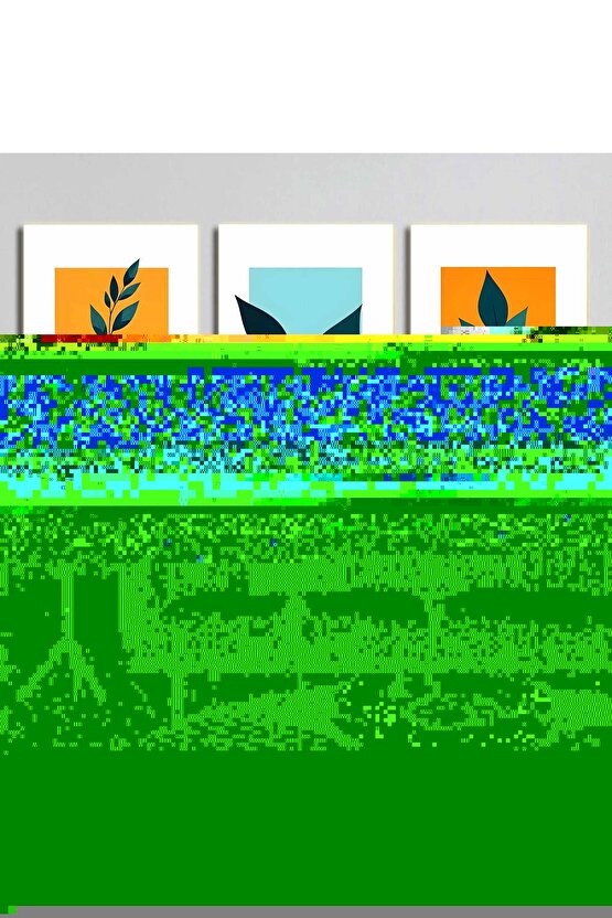 Matisse - Boho - Art Deco - Soyut - Doğa ( 3 lü Çerçevesiz ) Poster - Afiş - Tablo KR2C00104