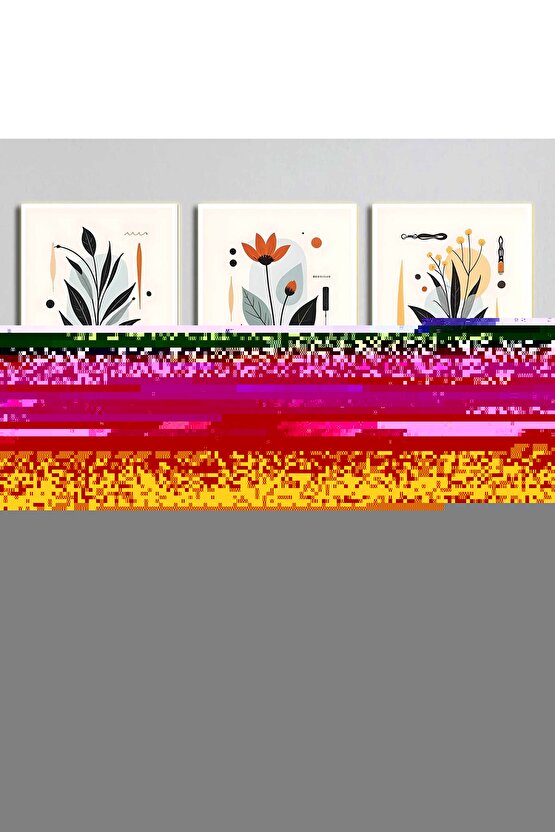 Matisse - Boho - Art Deco - Soyut - Doğa ( 3 lü Çerçevesiz ) Poster - Afiş - Tablo KR2C00134