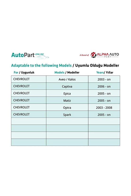 Chevrolet Aveo Captiva Epica Matiz Optra Spark için Tampon Panel Klips - 100 Adet