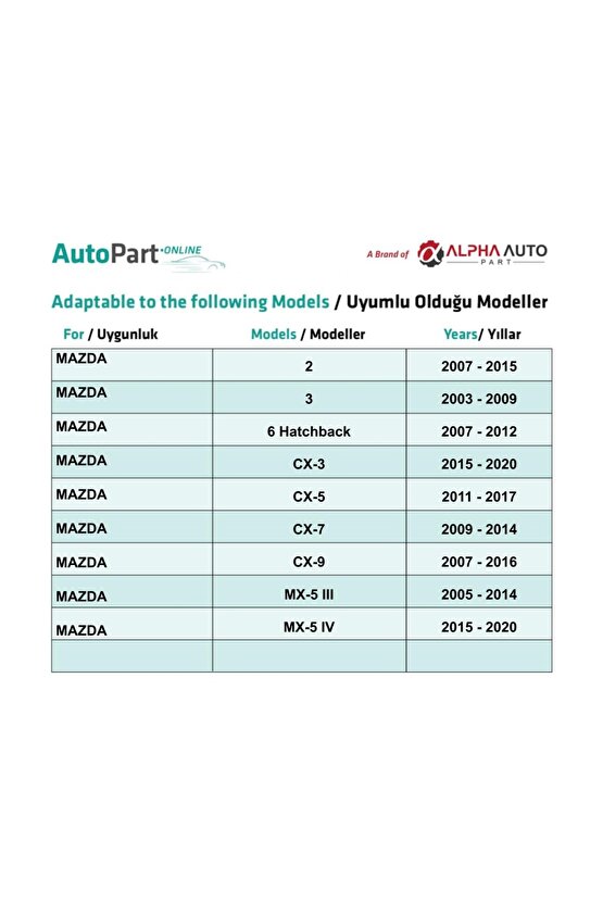 Lexus Toyota Mazda Suziki Mitsubishi için Döşeme Klips - 10 Adet