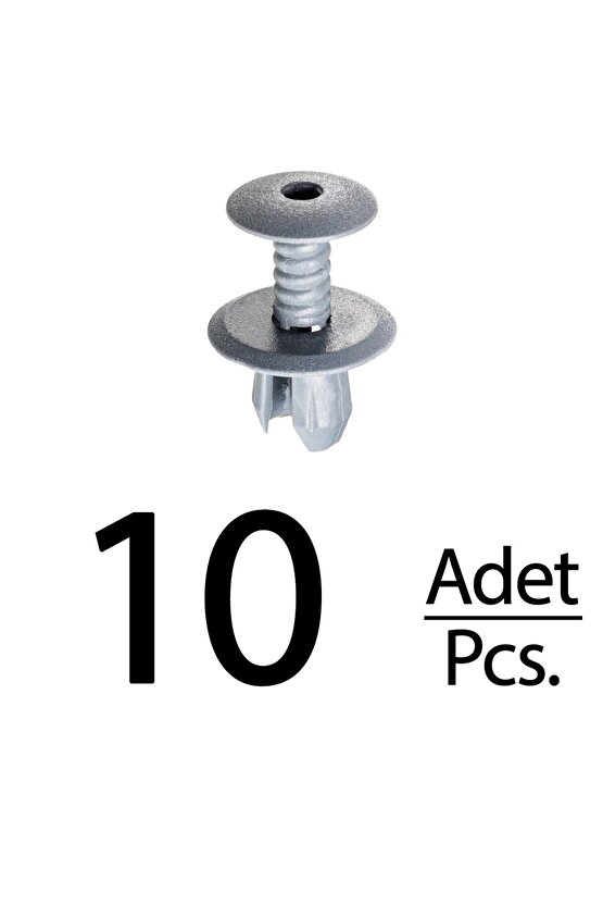 VW Beetle Bora Caddy Polo Jetta Passat T4 T5 T6 için Döşeme Klips Koyu Gri - 10 Adet