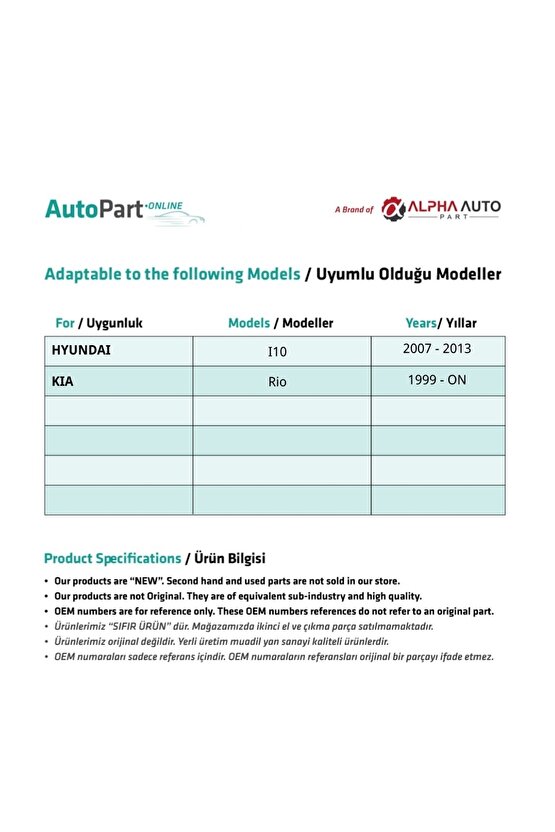 Hyundai I10,kia Rio Için Cam Su Fıskiye Memesi 2li