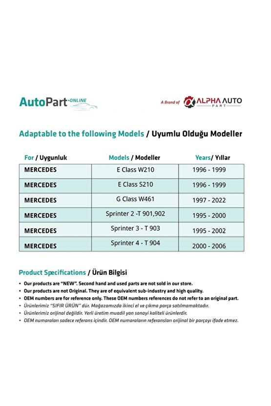Mercedes Sprinter Için Enjektör Borusu