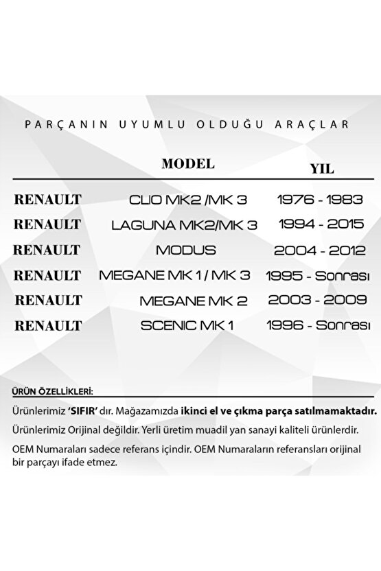 Renault Dacia Için Yakıt Depo Şamadıra Kapağı Ve Contası