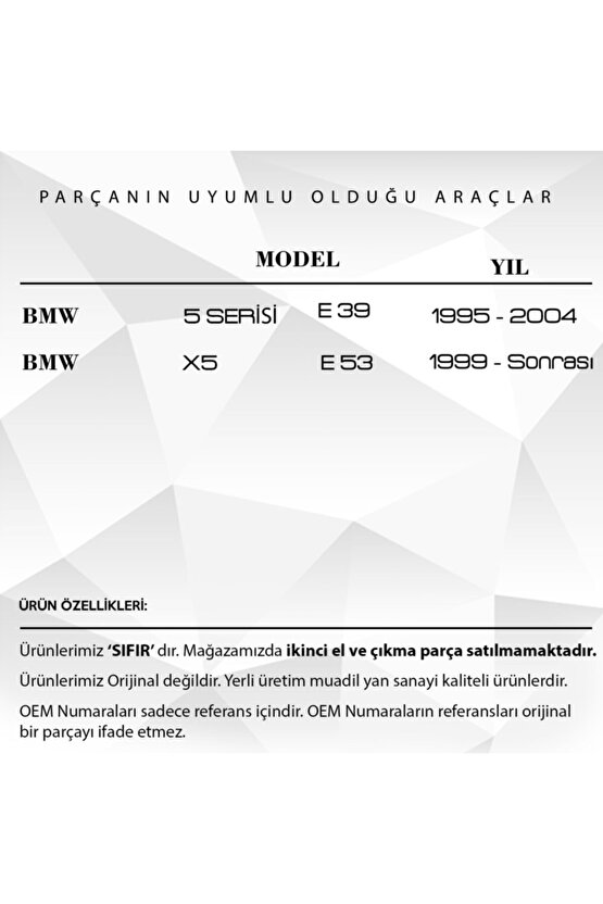 Bmw 5 Serisi E39, X5 E53 Için Sunroof Halat Ucu