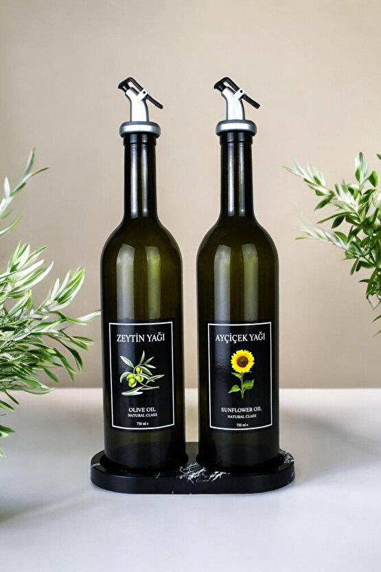 Mermer desenli yağdanlık standı