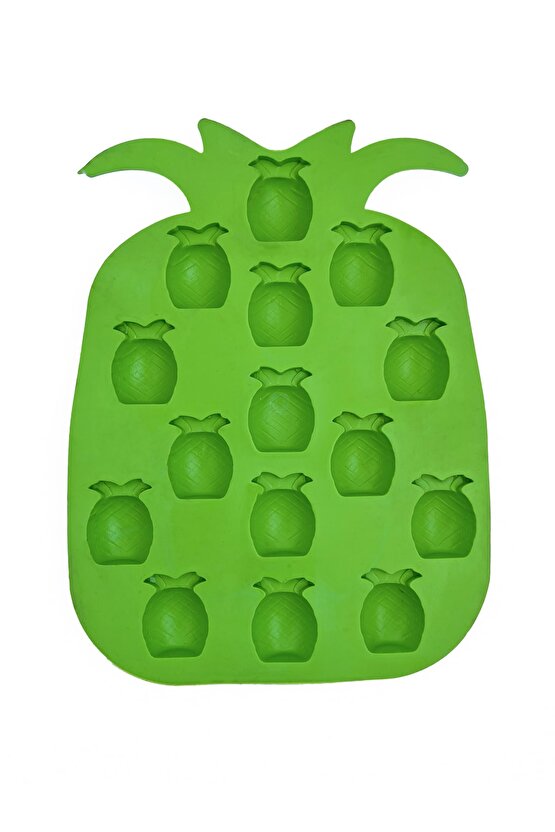 Ananas Silikon Buz Ve Çikolata Kalıbı Yeşil