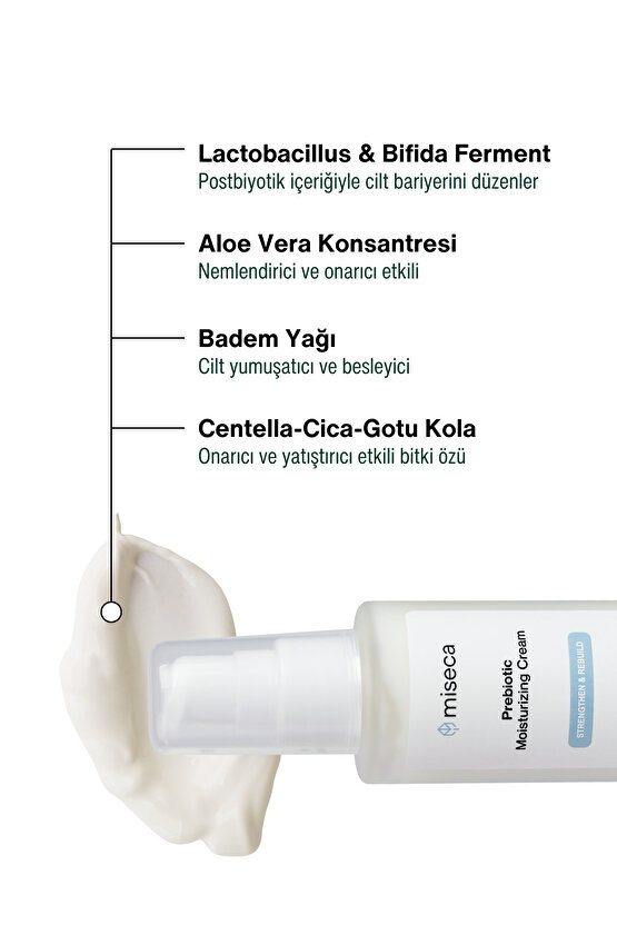 Prebiotic Nemlendirici Ve Onarıcı Krem 50 ml | Cica Centella Bifida