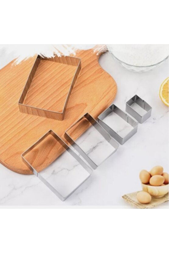 Narkalıp  Dikdörtgen Kurabiye Kalıbı 5 Li