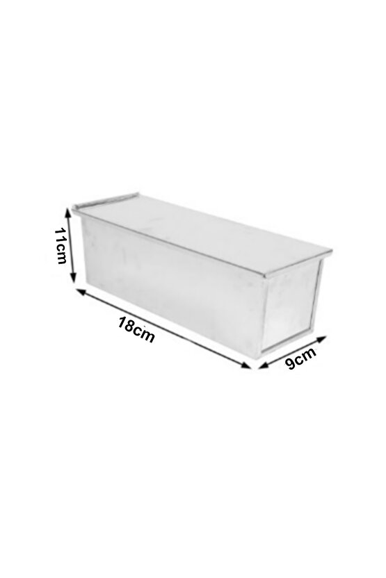 Narkalıp Baton Tost & Ekmek Kalıbı Kapaklı (9X11X18 CM) Paslanmaz Çelik