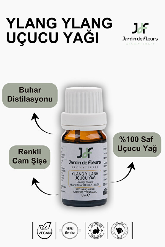 Ylang Ylang Uçucu Yağı 10 ml - %100 Saf Aromaterapi Yağı