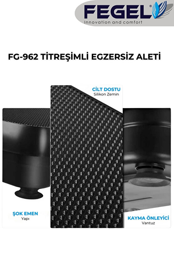 FG-962 Titreşimli Spor ve Egzersiz Aleti – 99 Kademe, Uzaktan Kumandalı, Direnç Bantlı,120 KG