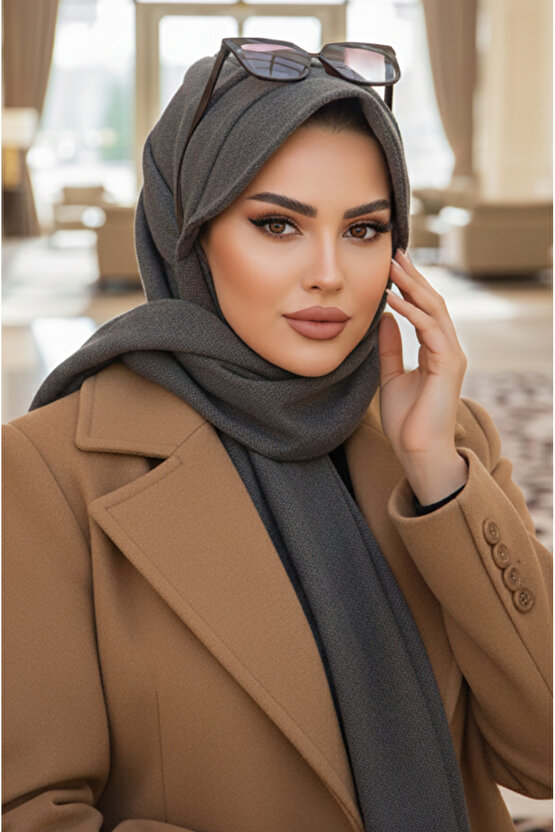 Haki Kaşe Tesettür Şapka