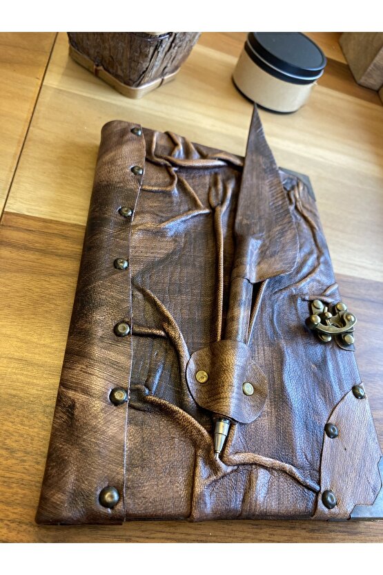 El Yapımı Günlük Anı Hatıra Defteri - Kalemli