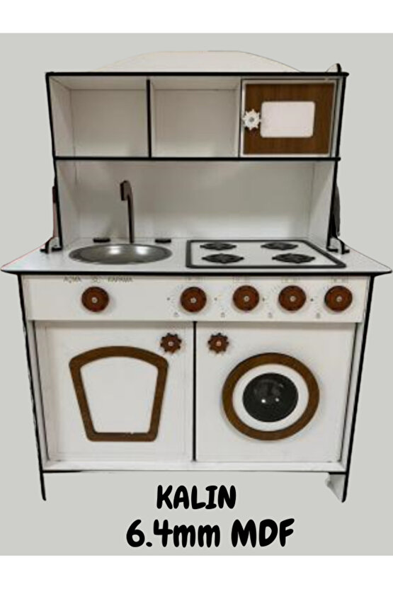 Oyuncak Mutfak, 6mm Çocuk Oyun Mutfağı, 3 Yaş Ve Üzeri Erkek Kız Çocuklar Için Gerçekçi Mutfak Seti